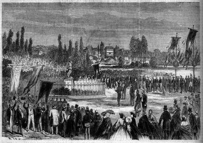 Inaugurace sochy Bernarda Palissyho (1510-1589), francouzského hrnčíře, v Joinville le Pont od French School