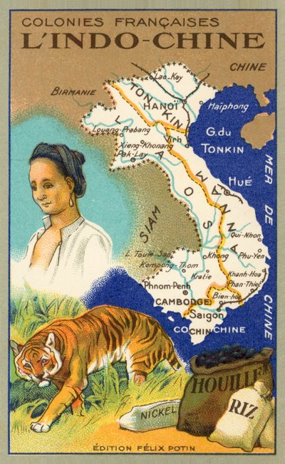 Indočína (chromolitho) od French School