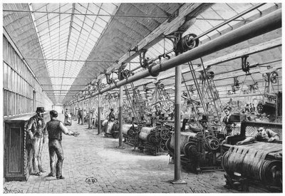 Průmyslové tkaní v Bagatelle, 1884 od French School