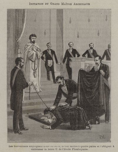 Zasvěcení velkého vyvoleného dokonalého a vznešeného mistra (rytina) od French School
