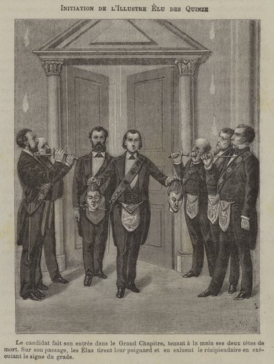 Zasvěcení vyvoleného z patnácti (rytina) od French School