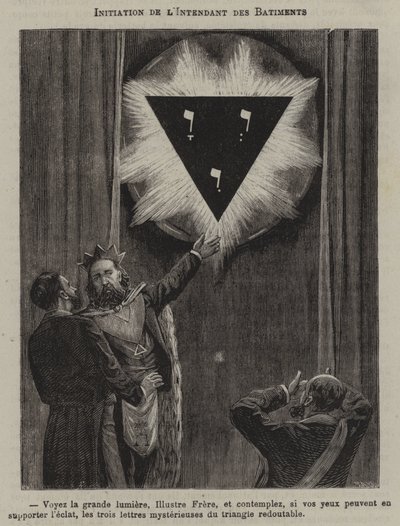Zahájení záměru stavby (rytina) od French School