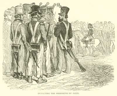 Inspecting the Federalates of Paris (rytina) od French School