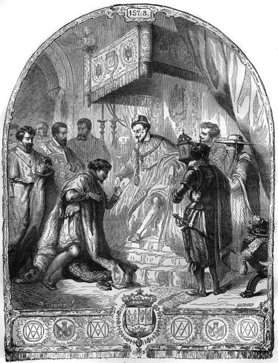 Instituce Řádu Ducha svatého (Svatého Ducha) francouzským králem Jindřichem III. v roce 1578. od French School