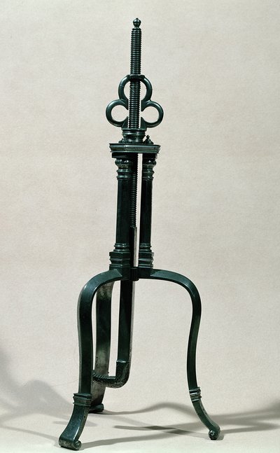 Nástroj pro trepanaci, podobný tomu, který ilustroval Ambroise Pare (asi 1510-90), 16.-17. století (kov) od French School