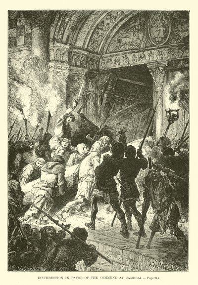 Povstání ve prospěch Komuny v Cambrai od French School