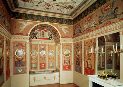 Interiér Napoleonovy koupelny, postavený v roce 1807 od French School