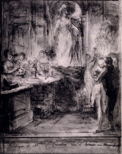 Interiér benátského obchodu, 1777 od French School