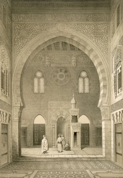Interiér mešity Qaitbay, Káhira od French School