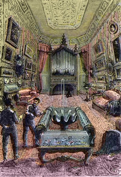 Interiér Nautila, ilustrace z 