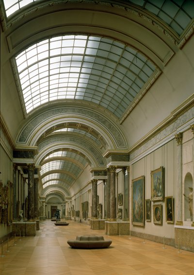 Vnitřní pohled na Grande Galerie, 16.-19. století od French School