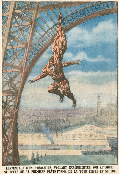 Vynálezce seskoků padákem z Eiffelovy věže od French School