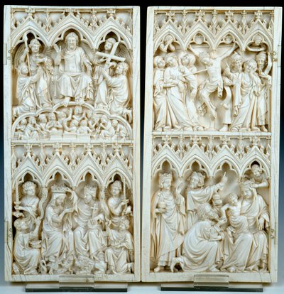 Diptych ze slonoviny od French School