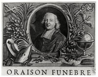 Jacques Benigne Bossuet (1627-1704), frontispis Oraison Funebre od Bossueta od French School