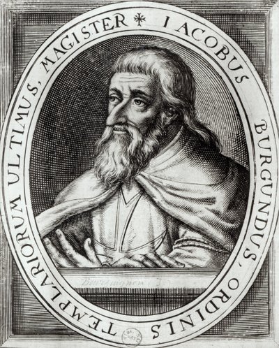Jacques de Molay (asi 1243-1314) mistr templářských rytířů od French School