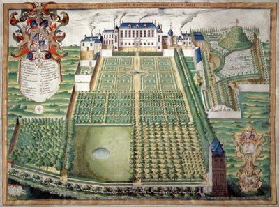 Jardin des Plantes, Paříž. 1636 (akvarel) od French School