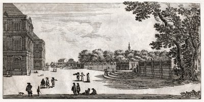 Jardin du Luxembourg, Paříž. (rytina od French School
