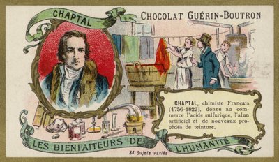 Jean-Antoine Chaptal , francouzský chemik (chromolitho) od French School