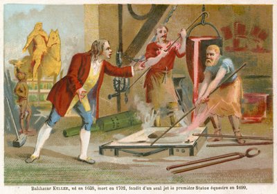 Jean-Balthazar Keller odléval v roce 1699 první jezdeckou sochu. od French School