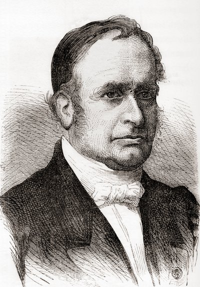 Jean-Baptiste Armand Louis Léonce Élie de Beaumont, z „Les Merveilles de la Science“, vydáno kolem roku 1870 (rytina) od French School