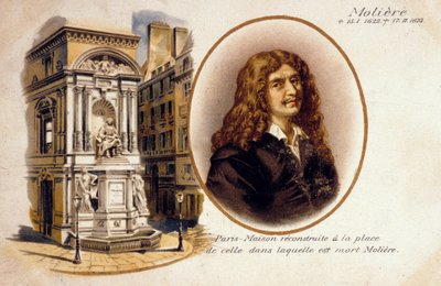 Jean-Baptiste Poquelin, aka Moliere (barva lito) od French School