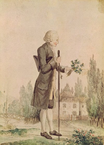 Jean-Jacques Rousseau (1712-78) Sběr bylin v Ermenonville od French School