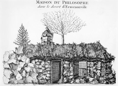 Jean-Jacques Rousseau Ermitáž v Ermenonville (viz také 168374) od French School