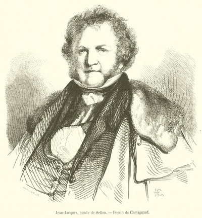Jean-Jacques, hrabě ze Sellon (rytina) od French School