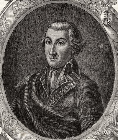 Jean Baptiste Camille Canclaux (1740-1817) z „Histoire de la Revolution Francaise“ od Louise Blanca (1811-82) od French School
