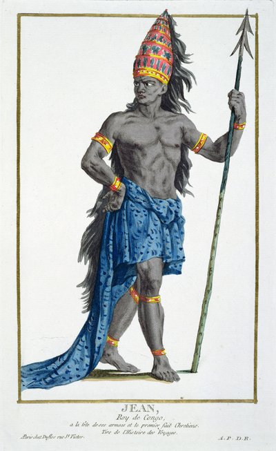 Jean, král Konga, ryl Pierre Duflos (1742-1816), 1780 (mědirytina) od French School