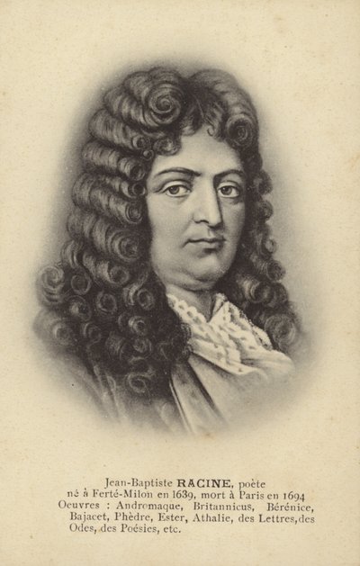Jean Racine (1639-1699), francouzský dramatik (litografie) od French School