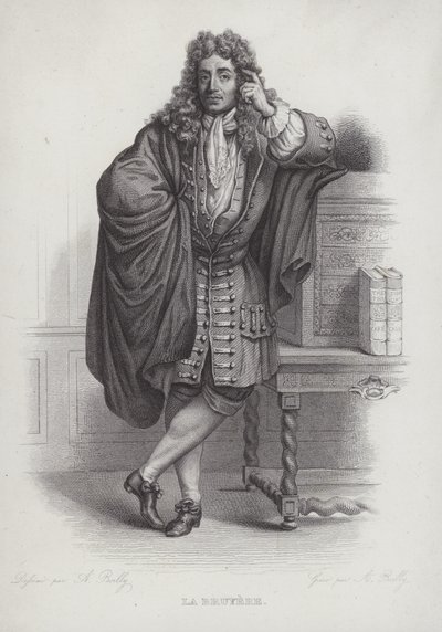 Jean de La Bruyere, francouzský filozof, moralista a autor (rytina) od French School