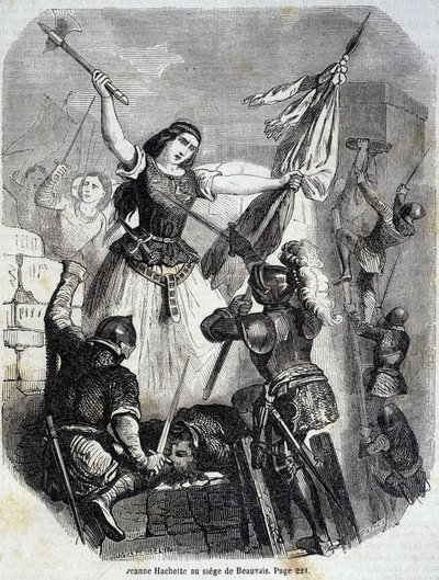 Jeanne Hachette v Beauvais v roce 1472 - v „Histoire de France“ od L.-P. Anquetil od French School