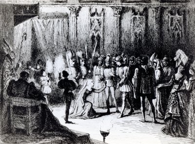 Johanka z Arku přijatá v Chinonu Karlem VII od French School