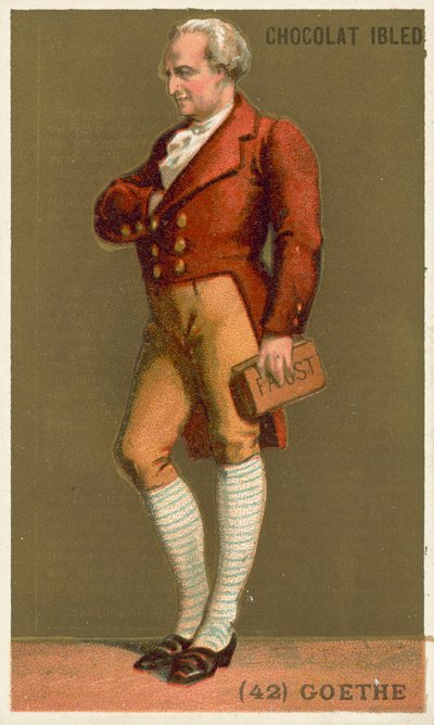 Johann Wolfgang von Goethe , německý básník, prozaik a dramatik (chromolitho) od French School
