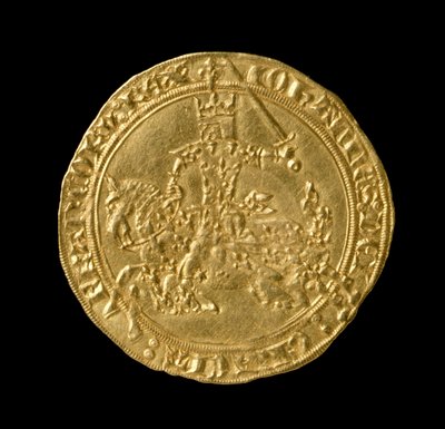 Jan II Dobrý (1319-64) francouzský král, Franc a Cheval, 1350-64 (avers) (zlato) (reverzní viz 168068) od French School