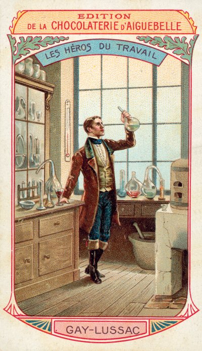 Joseph Louis Gay-Lussac , francouzský chemik a fyzik (chromolitho) od French School