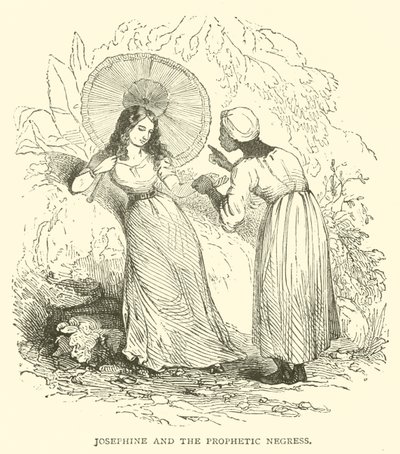 Josephine a prorocká černá žena (rytina) od French School