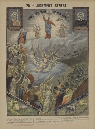 Soudný den (barevná litografie) od French School