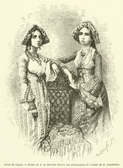 Jewesses of Ceylon (rytina) od French School