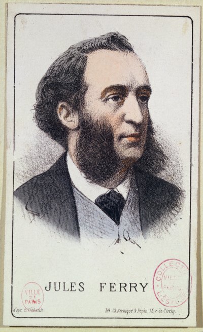 Jules Ferry (1832-93). ilustrace pro školní učebnici. koncem 19. století od French School