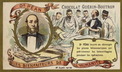 Jules Pean , francouzský chirurg (chromolitho) od French School