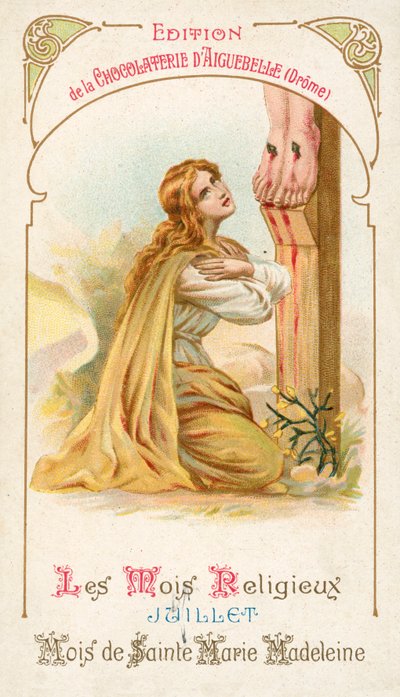 Červenec, měsíc svaté Máří Magdaleny (chromolitho) od French School