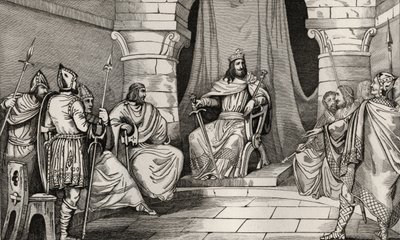Král Charibert (521-67) v Radě s magistráty, z 