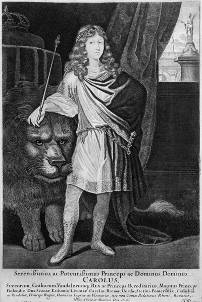 Švédský král Karel XII. (1682-1718), konec 17. století od French School
