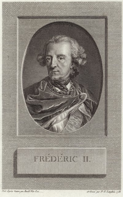 Pruský král Fridrich II od French School