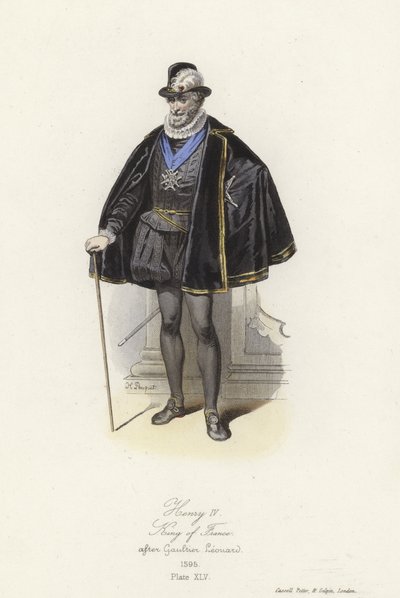 Francouzský král Jindřich IV od French School