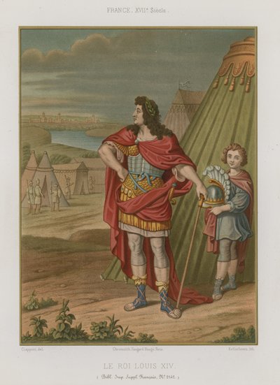 Francouzský král Ludvík XIV od French School