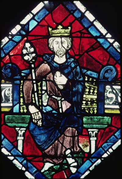 Judský král, detail ze severního rozetového okna, kolem roku 1223 od French School