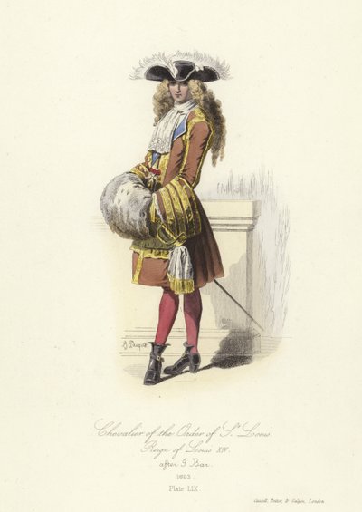 Rytíř Řádu svatého Ludvíka za vlády francouzského Ludvíka XIV od French School